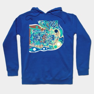 blue galaxy astronaut ecopop Hoodie